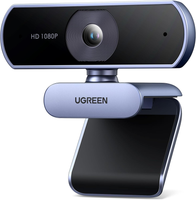 Ugreen CM678 Kamera Internetowa Full HD 1080P USB Srebrna Mikrofon CMOS