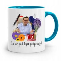 Kubek Błękitny Politycy Premier Mateusz Morawiecki Z Nadrukiem Ze Zdjęciem