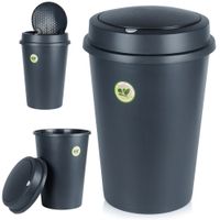 Kosz na Śmieci Odpady Plastikowy Zamykany Biurowy Łazienkowy Kuchenny 47L