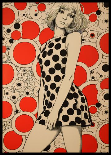 Plakat 42x59,4cm Czerwone Kropki na Arena.pl