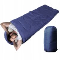 ŚPIWÓR TURYSTYCZNY PODRÓŻNY Z POKROWCEM LEKKI Z KAPTUREM LETNI MUMIA 75x200