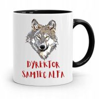 Dla Dyrektora Kubek Czarny Samiec Alfa Prezent Z Nadrukiem Ze Zdjęciem