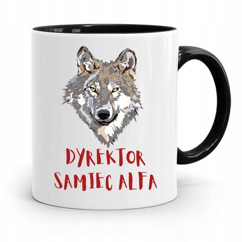 Dla Dyrektora Kubek Czarny Samiec Alfa Prezent Z Nadrukiem Ze Zdjęciem na Arena.pl