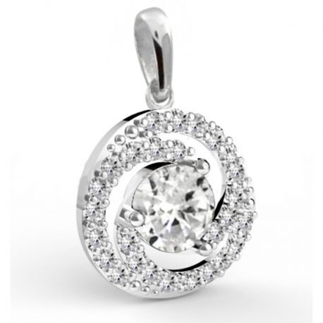 SREBRNY KOMPLET KOŁA Z CYRKONIAMI PRÓBA SREBRA 925 zdjęcie 2