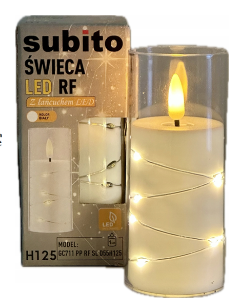 Świeca LED Subito 12,5 cm kość słoniowa zdjęcie 1
