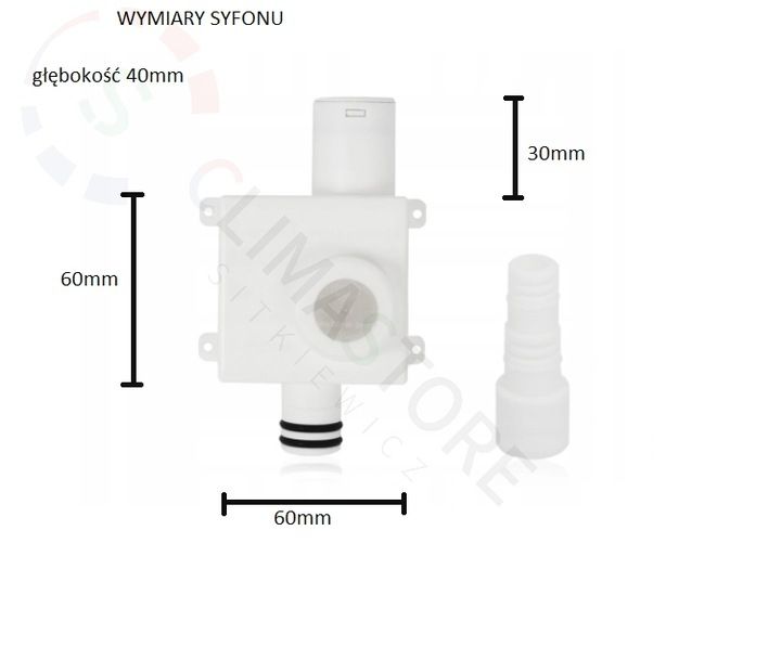 Syfon do skroplin pionowy-poziomy zdjęcie 3