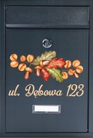 METALOWA SKRZYNKA na listy pocztowa NADRUK adresowa numer domu DUŻO WZORÓW