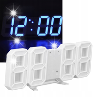 DUŻY ZEGAR ŚCIENNY LED ELEKTRONICZNY CYFROWY DATA SUPERCENA
