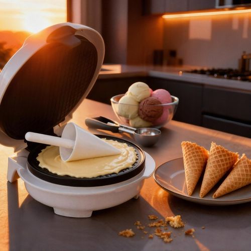 Wypiekacz do wafli rurek rożków miseczek nieprzywierające płyty mocny na Arena.pl