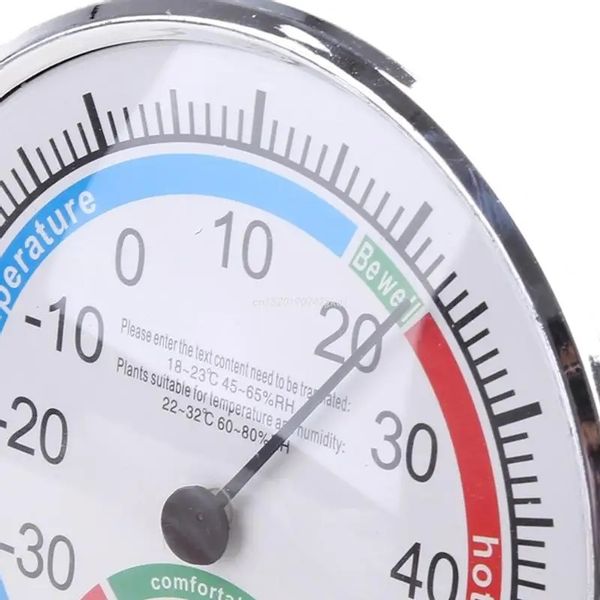 DUŻY TERMOMETR HIGROMETR MIERNIK WILGOTNOŚCI ANALOGOWY CZYTELNY DO SZK zdjęcie 4