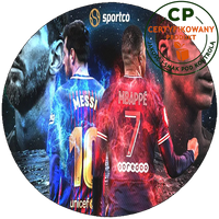 Opłatek na tort Messi Mbappe - dla fana