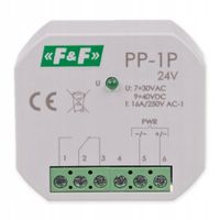 Przekaźnik elektromagnetyczny 1P 16A montaż podtynkowy U7-30VAC / 9-40VDC