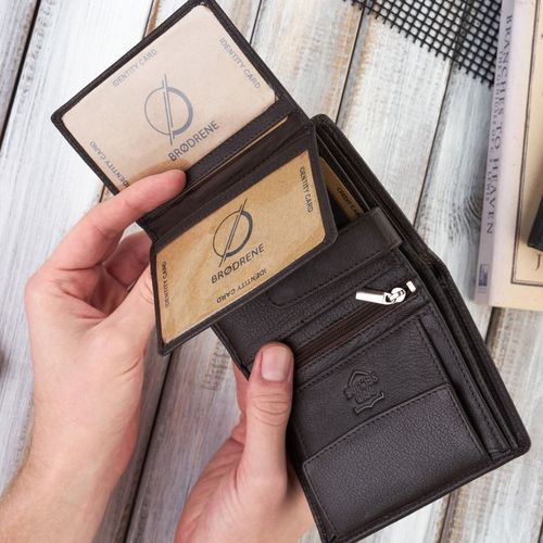 portfel męski klasyczny ze skóry licowej brodrene g-10-br na Arena.pl