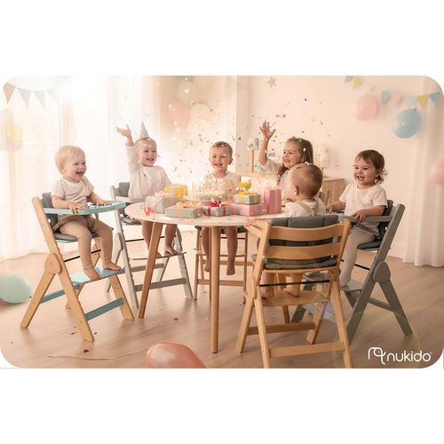 Drewniane krzesełko do karmienia Nukido Timo na Arena.pl
