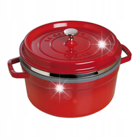 Staub La Cocotte Garnek żeliwny okrągły z wkładem 5.2 ltr, czerwony