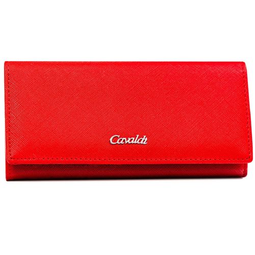 portfel damski ze skóry ekologicznej w czerwonym kolorze zamykany na Arena.pl