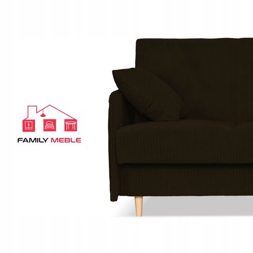 Kanapa sofa Alvo rozkładana wersalka funkcja spania pojemnik Family brązowa na Arena.pl