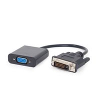 2 x Adapter przejściówka DVI-D - DSub VGA czarny 20cm