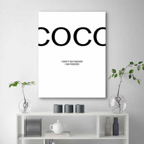 OBRAZ NA PŁÓTNIE Napis Coco Chanel Moda 40x60 na Arena.pl