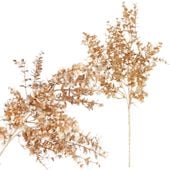 GAŁĄZKA gipsówka ZŁOTA GĘSTA ELEGANCKA sztuczne kwiaty LIŚCIE stroika grób