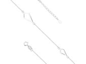 Rodowana srebrna bransoletka gwiazd celebrytka romby romb srebro 925 Z1472B