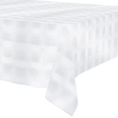 Obrus Biały Klasyczny Tradycyjny Dekoracyjny Ozdobny Plamoodporny 220x150cm