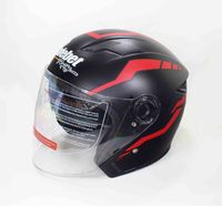 KASK MOTOCYKLOWY OTWARTY CZARNY MAT SKUTER QUAD MOTOR BLENDA SKUTER QUAD M