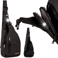 Wings plecak miejski czarny na jedno ramię CROSSBODY VIREO