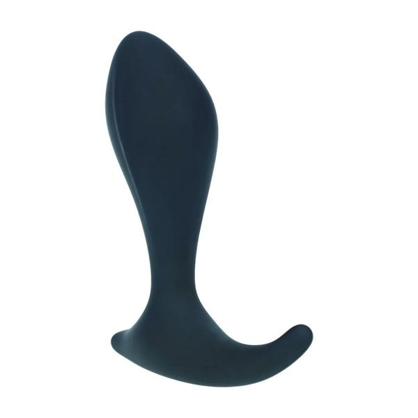 Single Ripple Silicone Prostate Massager - Black zdjęcie 4