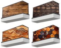 Osłona balkonowa mata ozdobna na balkon na wymiar DREWNIANE WZORY RÓŻNE