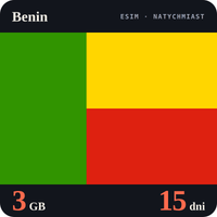 Karta eSIM Internet Benin 3 GB na 15 dni - bez rejestracji