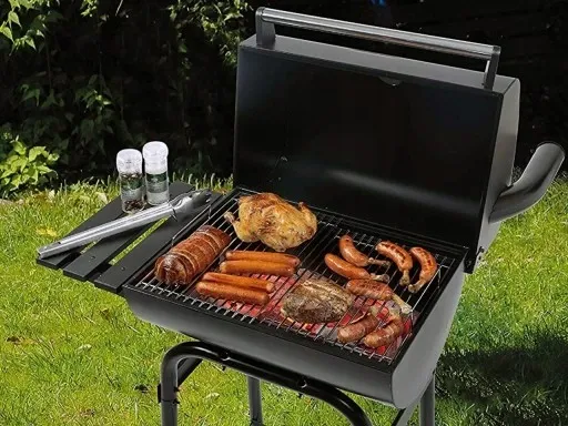 WĘGLOWY GRILL OGRODOWY pokrywa TERMOMETR kółka zdjęcie 11