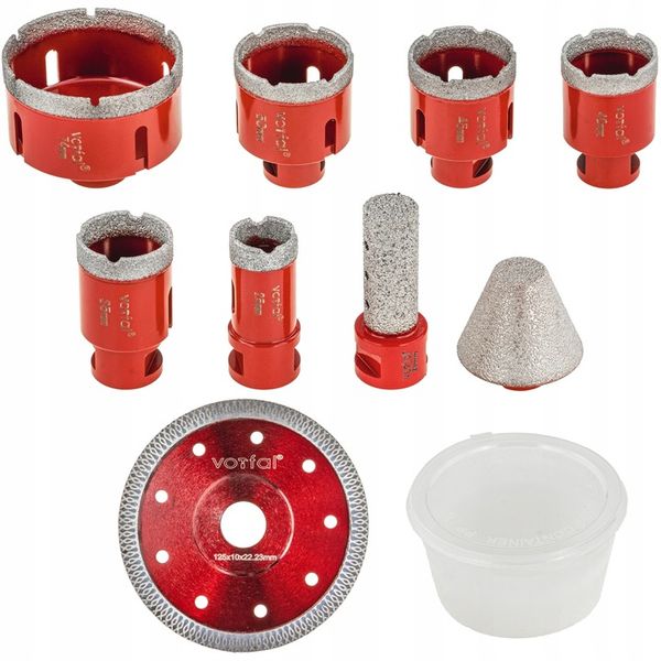 WIERTŁA WIERTŁO DIAMENTOWE OTWORNICE DO GRESU 20-74 MM OTWORNIC TARCZA GRES zdjęcie 3