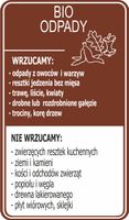 NAKLEJKI segregacja śmieci NA KOSZ BIO ODPADY