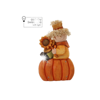 FIGURKA OGRODOWA - OGRODNIK ZE SŁONECZNIKIEM LED 26,5 x 12 x 43 CM