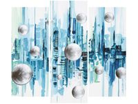 90 80CM OBRAZ T3 ELEM MIASTO ZE SNU DRUK ŚCIENNY