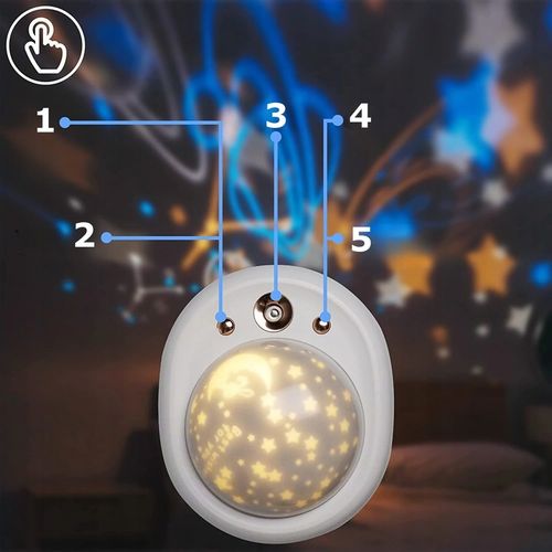 NAWILŻACZ POWIETRZA LAMPKA NOCNA Z PROJEKTOREM GWIAZD TYGRYSEK DLA na Arena.pl