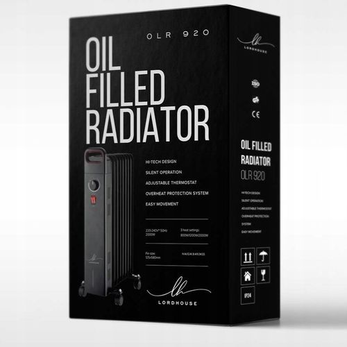 OSZCZĘDNY MOCNY Grzejnik elektryczny OLEJOWY 9 żeberek CZARNY 2000W 3 tryby na Arena.pl