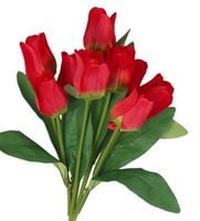 TULIPANY BUKIET TULIPANÓW SZTUCZNE KWIATY GUMOWE 43CM 9GAŁ