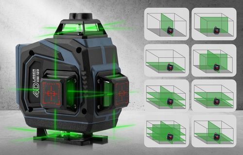 POZIOMICA LASEROWA LASER KRZYŻOWY + STATYW 4D SAMOPOZIOMUJĄCY 40m na Arena.pl