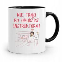 Dla Instruktora Prawa Jazdy Kubek Czarny Prezent Z Nadrukiem Ze Zdjęciem