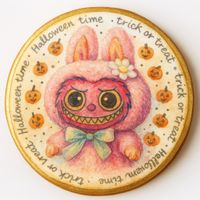 CIASTKO LUKROWANE HALLOWEEN NO.9 ROZ.S KOŁO RĘCZNIE ROBIONE