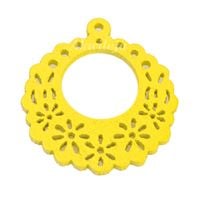 Drewniana zawieszka KOŁO ażur 25mm mix