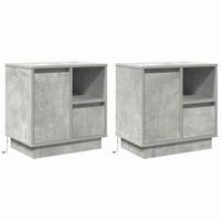 Szafka Nocna z szufladą 2 pcs Betonowy szary 50 x 34.5 x 50 cm