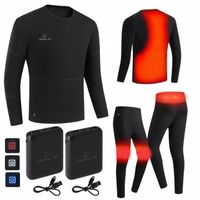 BIELIZNA TERMOAKTYWNA PODGRZEWANA MĘSKA ODZIEŻ TERMICZNA KOMPLET