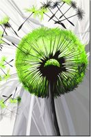 100 70CM OBRAZ PŁÓTNO DMUCHAWCE KOLORZE LIMONKI PŁÓTNO RAMA