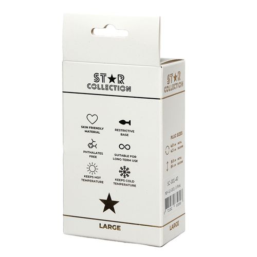 Star Collection - Pink Silicone Anal Plug L - Light Pink Stone na Arena.pl
