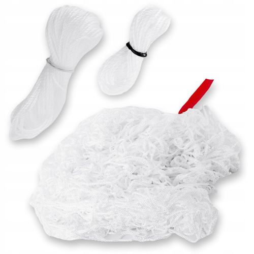 Siatka do bramki na bramkę do bramek piłkarskich 180x120cm biała na Arena.pl