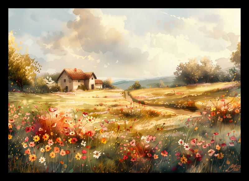 Plakat 29,7x21cm Sielski Domek zdjęcie 2