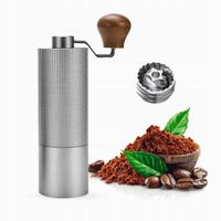 RĘCZNY MŁYNEK DO KAWY ViO CM-02H PROFESJONALNY - NAJWYŻSZEJ JAKOŚCI SREBRNY